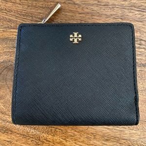 Authentic-Signature Logo Saffiano Leather Wallet